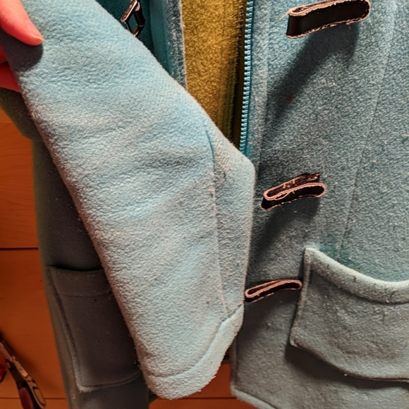 United Colors of Benetton Jacket Pea Coat Teal Wool Size Small Women's, Teen L - Picture 6 of 9